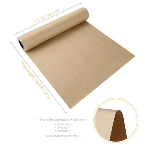 Kraft Geschenkpapier 1 Set 118x17,1 Zoll 1