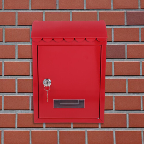 Mailbox Lockable Wall Mount Rot Blech 2