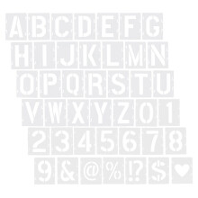 42 Teile Alphabet Zeichenschablone Große Schablonen Weiß