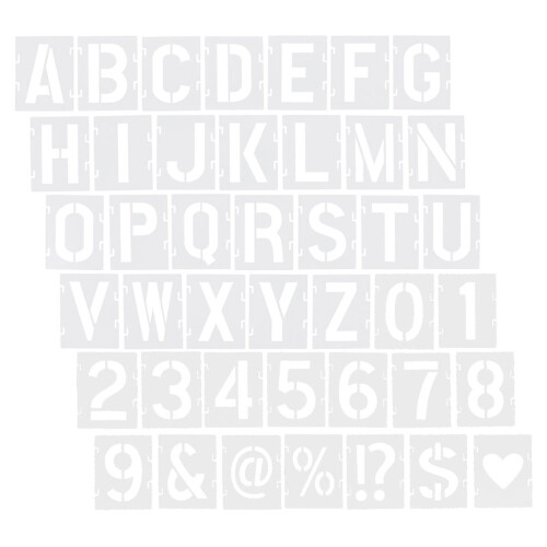 42 Teile Alphabet Zeichenschablone Große Schablonen Weiß