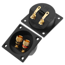 2Pièces Connecteur Haut-Parleur Plastique + Cuivre Pour Audio