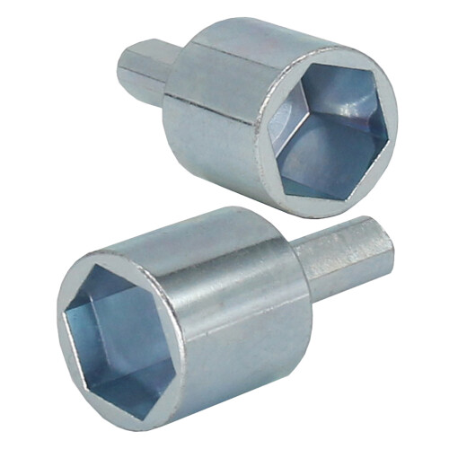 Raindrops 2 Stk Stecker Bohrer Buchse Adapter 5,20x2,60x2,60cm Silber 2
