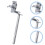 Drum Cowbell Clip Silber Metallhalterung Einfaches Praktisches Design 6