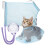 Cat Duschetasche Polyester Atmungsaktiv 1 Set 3