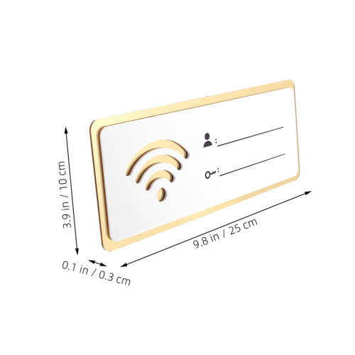 Raindrops 2Stück Acryl Wifi Passwort Schild Für Bereiche 1