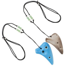 2 Stuks 6-Gaats Ocarina Halsketting Muziekinstrument