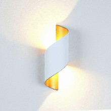 Modern LED Wall Light 10W Spiral Fashion Design Metal Wall Sconce 3000k (White)