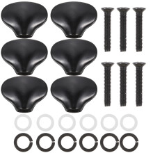 6er Set Gitarrenstimmmechanik Griff Zinklegierung Schwarz