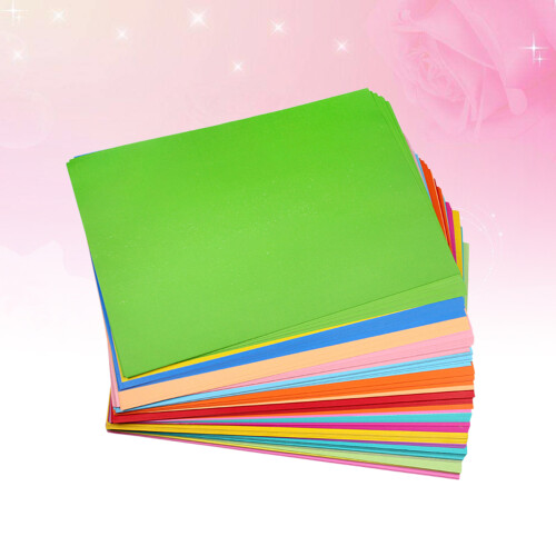 50 Stck Papier Bastelsets Farbiger Karton Schule 2