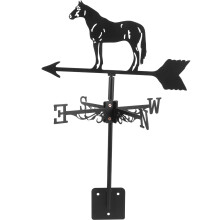 Horse Wetterfahne Metall Windrichtung Dach Garten