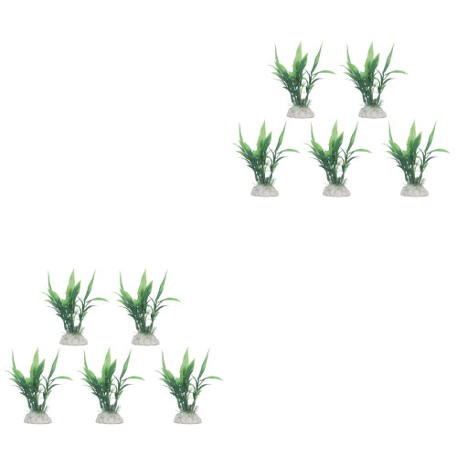 2 Sets 5pcs Simulate Bamboo Artificial Aquatic Plants for Fish Tank 2