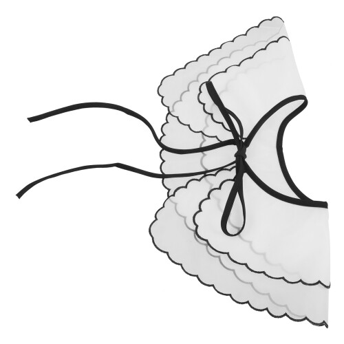Lace Uitsnede Kraag Roeskraag Organza