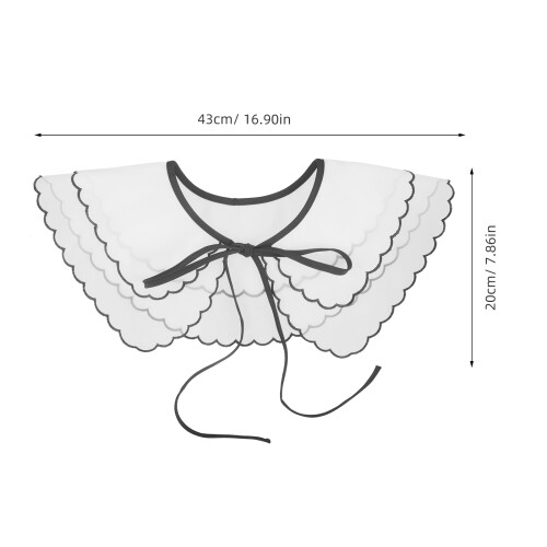 Lace Uitsnede Kraag Roeskraag Organza 1