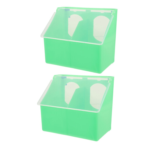 Pigeon Feeder Box Trog 2 Set 6,7 X 5,5 X 3,7 Inch
