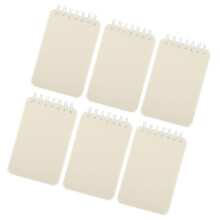 Spiraalnotitieblok Wit 6 Stuks 4,52x2,75x0,79 Inch