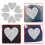 6Stk Herzförmige Glitzer Patches Silber Resin Dekorative Kleider 10