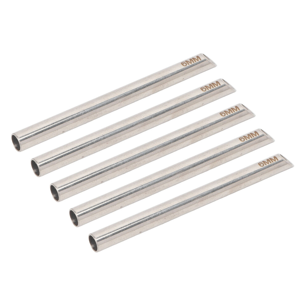Safe 5pcs Stainless Piercing Receiving Tubes 0.24in Hygienic Design