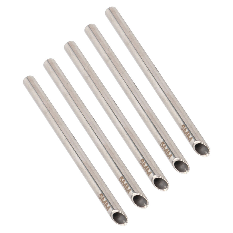 5pcs Medical Stainless Steel Piercing Needles Receiving Tubes 0.2in
