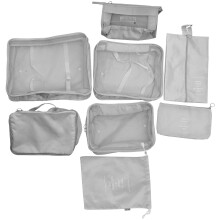 1 Set Reise Verpacken Grau Polyester 34x24x12 Cm