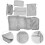 1 Set Reise Verpacken Grau Polyester 34x24x12 Cm 3