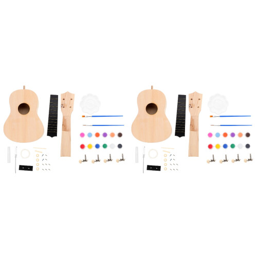 2 Sets Ukulele Kit Handgeschilderd 1