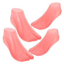 2Paires Support Chaussures Faux Rose En PP Pour Affichage Magasin