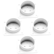 4 Stuks Meubelpootversteller Verstelbare Pootjes Bureau Wit