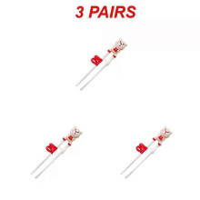 (Style A, 3pcs) 1/3/5PCS Cute Cartoon Monkey Rabbit Elephant Learning Training Chopsticks for Kids Children Chinese Chopstick Beginner Learner