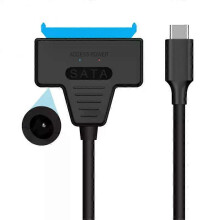 (USB3.0-C DC Power) RYRA SATA To Dual USB3.0 Adapter Converter Lines JMS578 Adapter Cable For 2.5 Inch SATA/HDD Plug And Play Without Driver Softwar