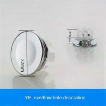 (1PC E) 5/1pcs Sink Hole Overflow Cover For Kitchen Bathroom Basin Decoration Tub Drain Cover Sink Wash Basin Round Overflow Ring Plug