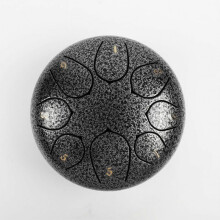 (Starburst Silver) 8 Note 6 Inch Drum Rain Drum for Outside Garden Steel Tongue Drum Rain Chime