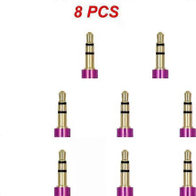 (rose red, 8pcs) 1~8PCS Nylon Jack Aux Cable 3.5 Mm To 3.5mm Audio Cable Male To Male Gold Plug Car Aux Cord For 1m hOT