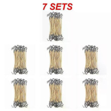 (35PCS, Light Brown) 5/15/Women's Elastic Hair Bands Gum with Hook Ponytail Holder Bungee Hair Thick/Curly Hair Styling Tools #280672