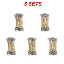 (5PCS, Light Brown) 5/15/Women's Elastic Hair Bands Gum with Hook Ponytail Holder Bungee Hair Thick/Curly Hair Styling Tools #280672
