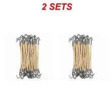 (10PCS, Light Brown) 5/15/Women's Elastic Hair Bands Gum with Hook Ponytail Holder Bungee Hair Thick/Curly Hair Styling Tools #280672