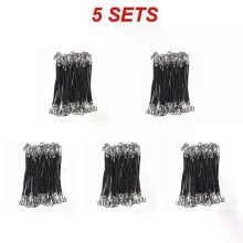 (25PCS, Black) 5/15/Women's Elastic Hair Bands Gum with Hook Ponytail Holder Bungee Hair Thick/Curly Hair Styling Tools #280672