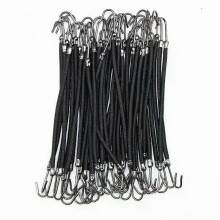 (5PCS, Black) 5/15/Women's Elastic Hair Bands Gum with Hook Ponytail Holder Bungee Hair Thick/Curly Hair Styling Tools #280672