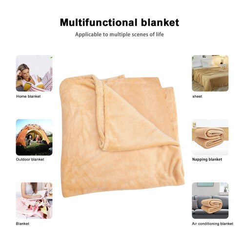 Raindrops Uni Flanelldecke Bequem Khaki 1 2