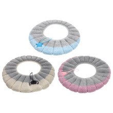 Wiederverwendbarer Badewc Sitzbezug Set Polyester Plüsch 3