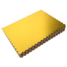 20 Pièces Socle Carton Pour Gâteau 10 X 14 Pouces Bord Ondulé