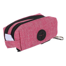 5Pcs Dog Poop Bag Holder With Carabiner And 2 Zippered Pockets
