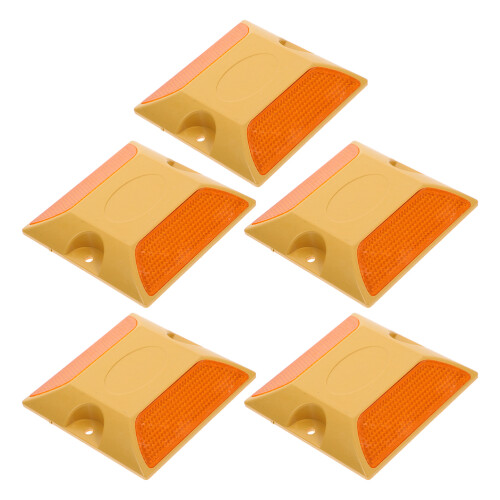 10 Pcs Single Sided Reflective Plastic Road Studs For Highway Driveway 2