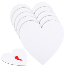 50 Pcs Heart Shape Cotton Thickened Art Painting Board Sketchpad