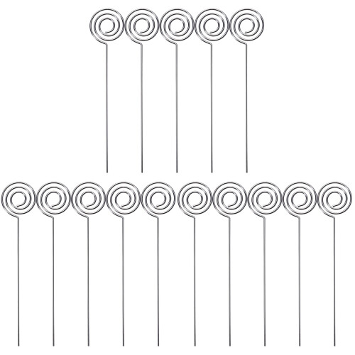 150 Pcs Diy Metal Photo Clip Holders Circle Table Decor Silver 1