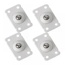 (4pcs) 4PCS Self Adhesive Caster Mini Swivel Wheels Stainless Steel Universal Wheel 360 Degree Rotation Pulley for Furniture Trash Can