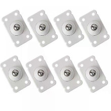 (8pcs) 4PCS Self Adhesive Caster Mini Swivel Wheels Stainless Steel Universal Wheel 360 Degree Rotation Pulley for Furniture Trash Can