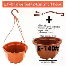 (Style B, 1pc) Hanging Flowerpot Plastic Flower Pot Succulent Planter Orchid Hanging Pot For Balcony Garden Planting Supplies 9.8cm