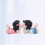 2 Pairs Creatieve Cartoon Auto Dashboard Versieringen Van Resin 8