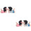 2 Pairs Creatieve Cartoon Auto Dashboard Versieringen Van Resin 6