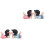 2 Pairs Creatieve Cartoon Auto Dashboard Versieringen Van Resin 3